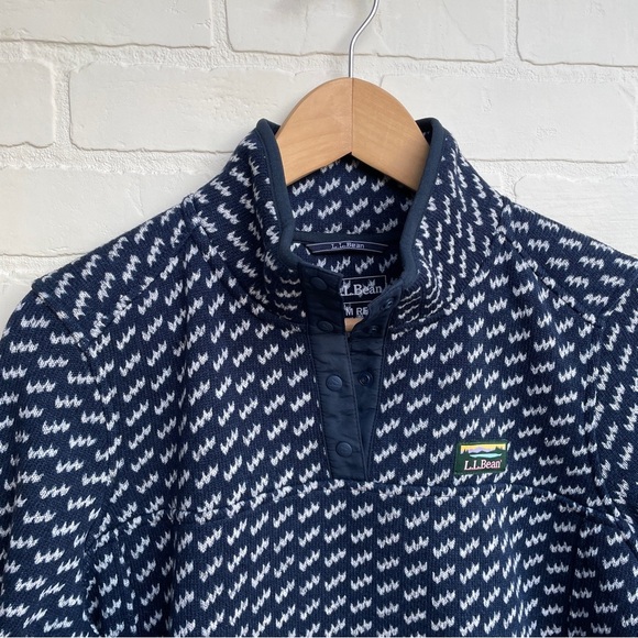 L. L. Bean Women’s Synchilla Pullover Sweatshirt Rare Print - Picture 2 of 6